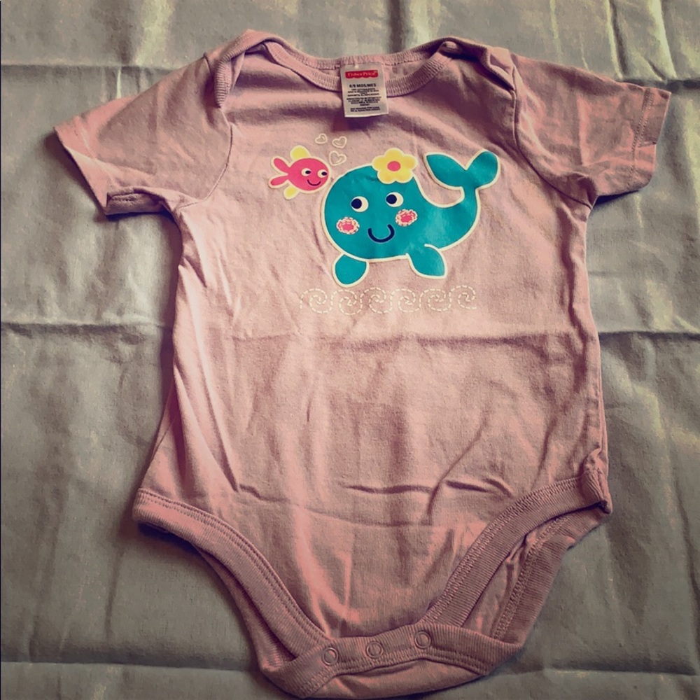 🐳 Fisher-Price Baby Girl Bodysuit Size 6-9 Months